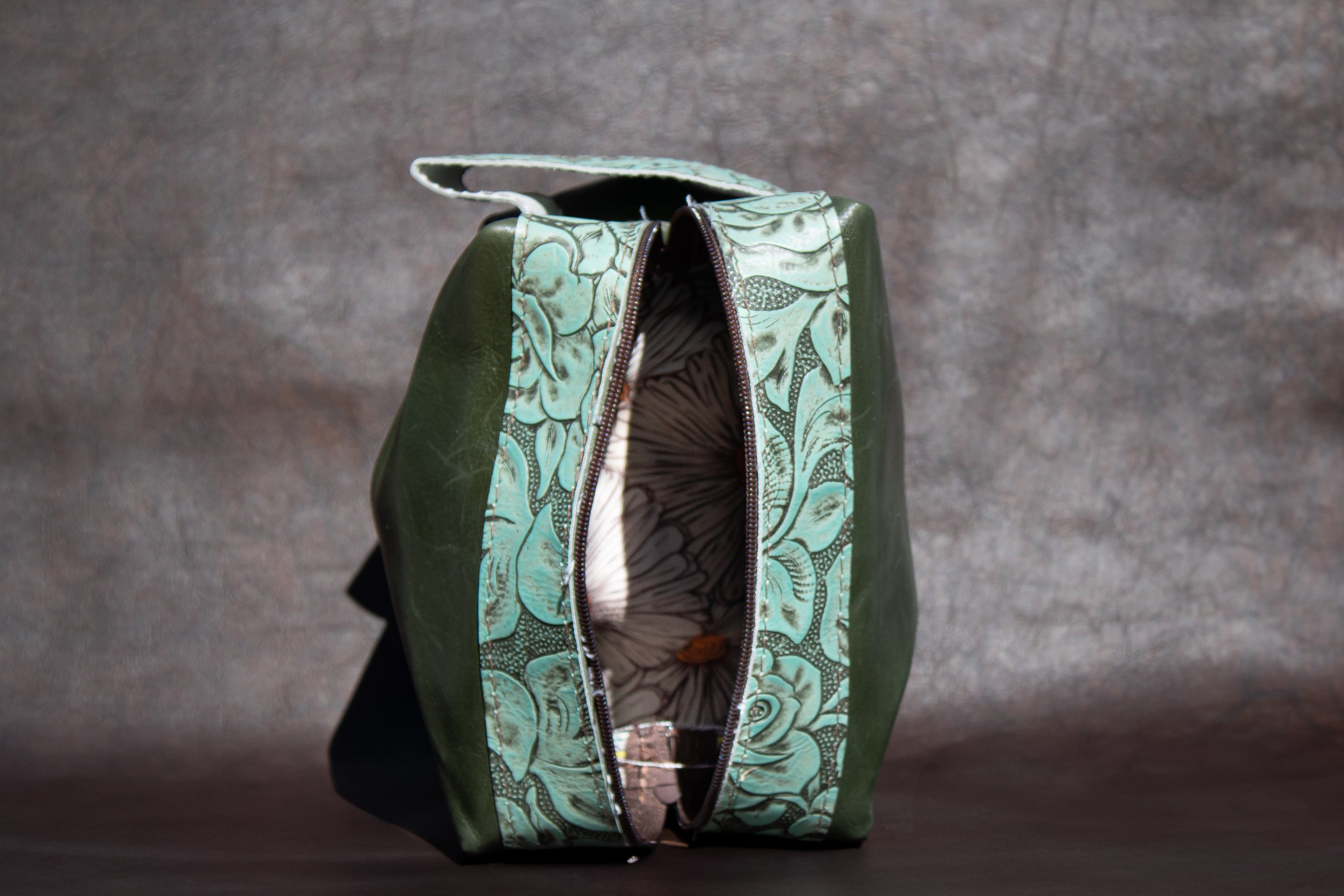 Dopp Kit (Green and Embossed)