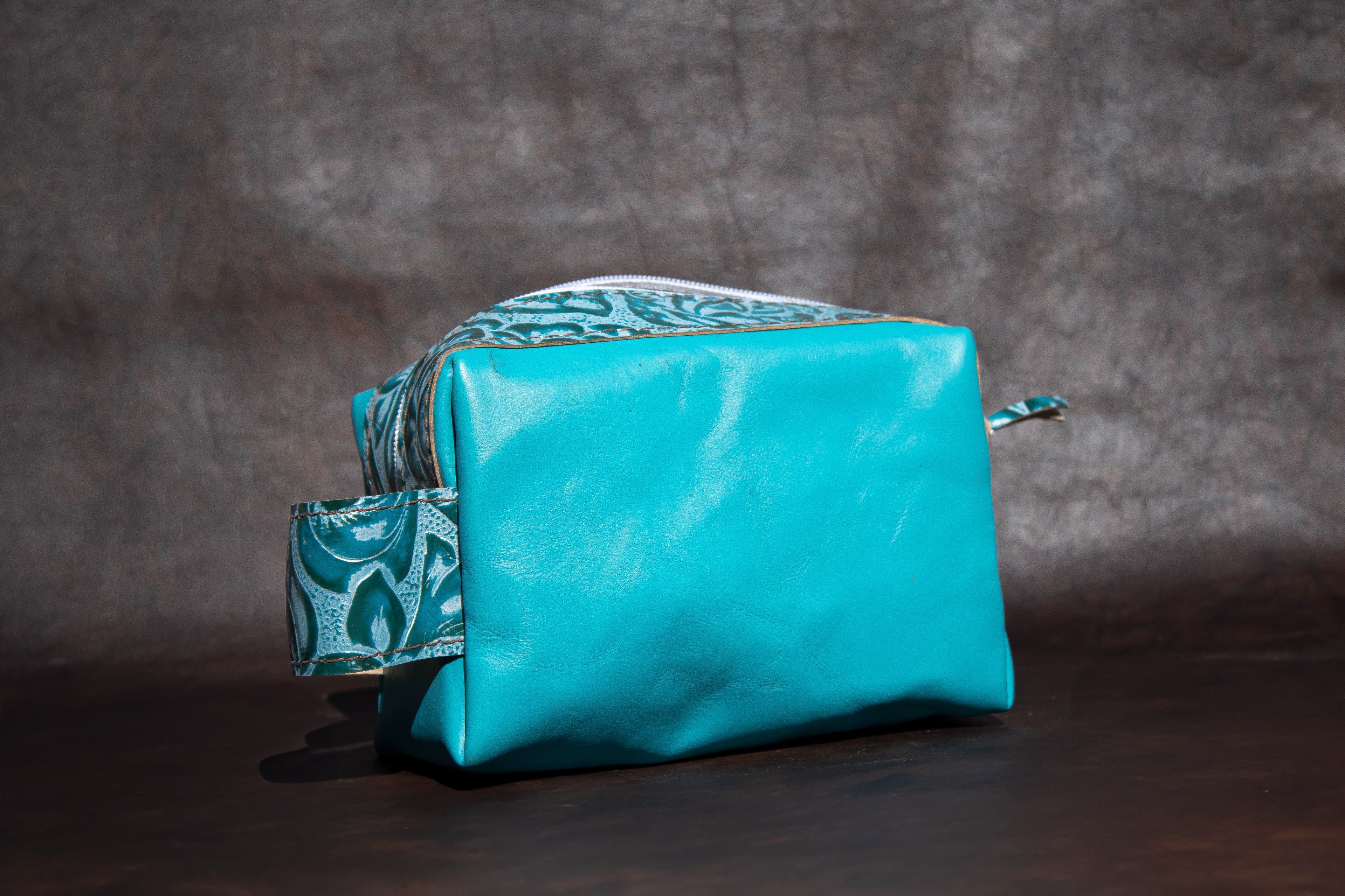 Dopp Kit (Turquoise with Turquoise Embossed)